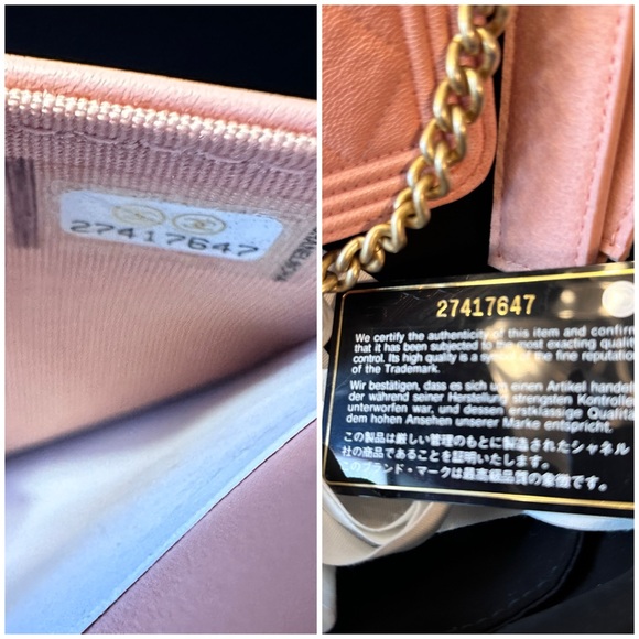 💯🥰❤️ CHANEL Caviar Quilted Boy Wallet On Chain WOC Pink - Picture 8 of 16